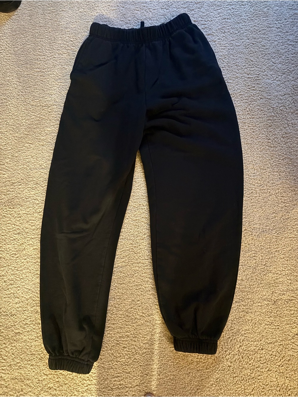 Garage Black Elastic Waist Jogger Pants